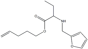 2-(Furfurylamino)butyric acid 4-pentenyl ester 구조식 이미지