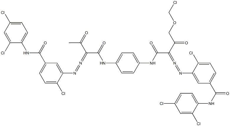 3,3'-[2-(Chloromethyloxy)-1,4-phenylenebis[iminocarbonyl(acetylmethylene)azo]]bis[N-(2,4-dichlorophenyl)-4-chlorobenzamide] Structure