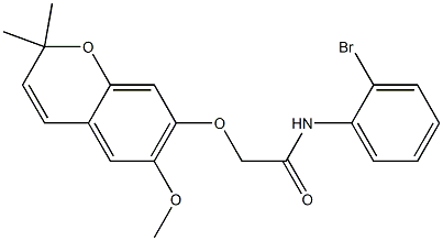 2-[[2,2-Dimethyl-6-methoxy-2H-1-benzopyran-7-yl]oxy]-2'-bromoacetanilide Structure
