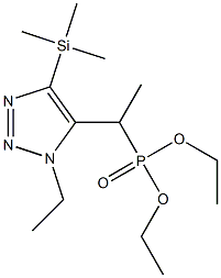 1-Ethyl-4-(trimethylsilyl)-5-(1-(diethoxyphosphinyl)ethyl)-1H-1,2,3-triazole 구조식 이미지