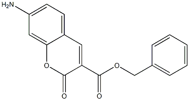 7-Amino-2-oxo-2H-1-benzopyran-3-carboxylic acid benzyl ester Structure