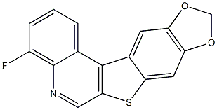 4-Fluoro-9,10-methylenedioxy[1]benzothieno[2,3-c]quinoline 구조식 이미지