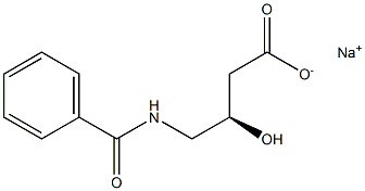 [R,(-)]-4-(Benzoylamino)-3-hydroxybutyric acid sodium salt Structure