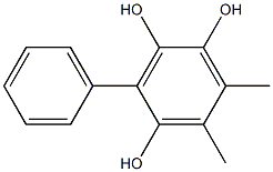 2-Phenyl-5,6-dimethylbenzene-1,3,4-triol 구조식 이미지