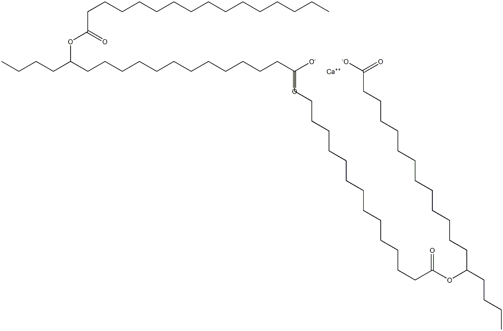 Bis(14-hexadecanoyloxyoctadecanoic acid)calcium salt 구조식 이미지