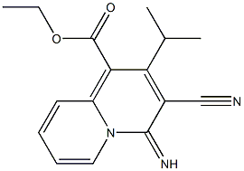 3-Cyano-2-isopropyl-4-imino-4H-quinolizine-1-carboxylic acid ethyl ester Structure