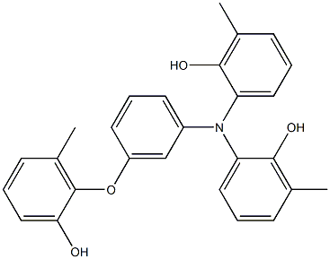 N,N-Bis(2-hydroxy-3-methylphenyl)-3-(2-hydroxy-6-methylphenoxy)benzenamine Structure