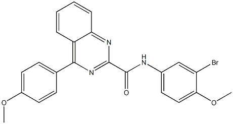 N-(4-Methoxy-3-bromophenyl)-4-(4-methoxyphenyl)quinazoline-2-carboxamide 구조식 이미지