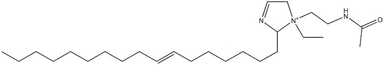 1-[2-(Acetylamino)ethyl]-1-ethyl-2-(7-heptadecenyl)-3-imidazoline-1-ium Structure