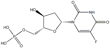 5-Fluorodeoxyuridine phosphate 구조식 이미지