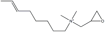 N,N-Dimethyl-N-(6-octenyl)-2-oxiranemethanaminium Structure