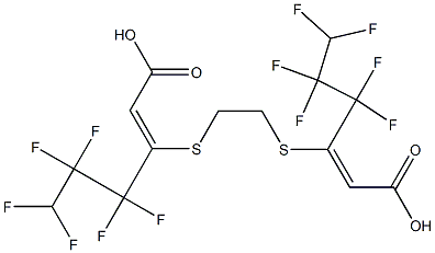 3,8-Bis(1,1,2,2,3,3-hexafluoropropyl)-4,7-dithia-2,8-decadienedioic acid 구조식 이미지