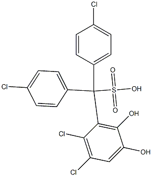 (2,3-Dichloro-5,6-dihydroxyphenyl)bis(4-chlorophenyl)methanesulfonic acid Structure