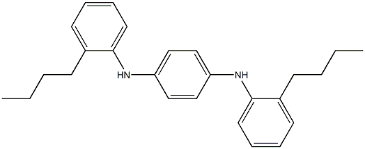 N,N'-Bis(2-butylphenyl)-p-phenylenediamine 구조식 이미지