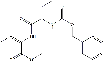 (E)-2-[[(Z)-2-[[(Benzyloxy)carbonyl]amino]-2-butenoyl]amino]-2-butenoic acid methyl ester Structure
