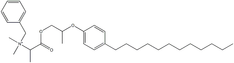 N,N-Dimethyl-N-benzyl-N-[1-[[2-(4-dodecylphenyloxy)propyl]oxycarbonyl]ethyl]aminium Structure