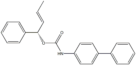 (-)-p-Phenylcarbanilic acid (S,E)-1-phenyl-2-butenyl ester 구조식 이미지