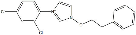 1-(Phenethyloxy)-3-(2,4-dichlorophenyl)-1H-imidazol-3-ium Structure