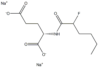 N-(2-Fluorohexanoyl)-L-glutamic acid disodium salt Structure