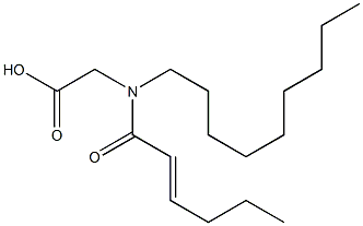 N-(2-Hexenoyl)-N-nonylglycine 구조식 이미지