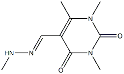 1,3,6-Trimethyl-5-[(2-methylhydrazono)methyl]pyrimidine-2,4(1H,3H)-dione Structure