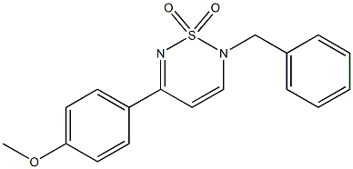 2-Benzyl-5-(4-methoxyphenyl)-2H-1,2,6-thiadiazine 1,1-dioxide Structure