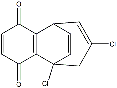 7-Chloro-9-chloro-8,9-dihydro-5,9-etheno-5H-benzocycloheptene-1,4-dione 구조식 이미지