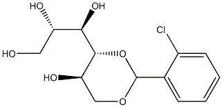 4-O,6-O-(2-Chlorobenzylidene)-D-glucitol 구조식 이미지