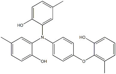 N,N-Bis(2-hydroxy-5-methylphenyl)-4-(2-hydroxy-6-methylphenoxy)benzenamine 구조식 이미지