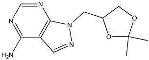 1-[(2,2-Dimethyl-1,3-dioxolan-4-yl)methyl]-1H-pyrazolo[3,4-d]pyrimidin-4-amine 구조식 이미지