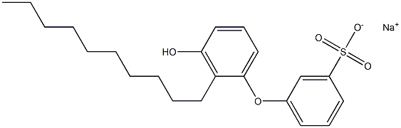 3'-Hydroxy-2'-decyl[oxybisbenzene]-3-sulfonic acid sodium salt 구조식 이미지
