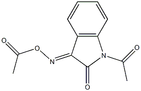 1-Acetyl-3-(acetoxyimino)-1H-indol-2(3H)-one 구조식 이미지