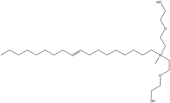 N,N-Bis[2-(2-hydroxyethoxy)ethyl]-N-methyl-9-octadecen-1-aminium 구조식 이미지