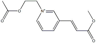 3-(2-Methoxycarbonylethenyl)-1-(2-acetyloxyethyl)pyridinium 구조식 이미지