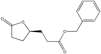 (-)-3-[[(R)-5-Oxotetrahydrofuran]-2-yl]propionic acid benzyl ester Structure