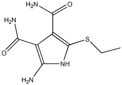 2-Amino-5-(ethylthio)-1H-pyrrole-3,4-dicarboxamide 구조식 이미지