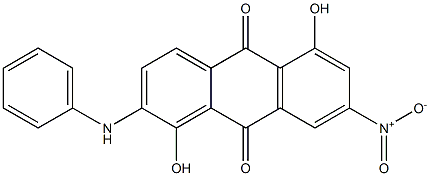 2-Anilino-1,5-dihydroxy-7-nitroanthraquinone Structure