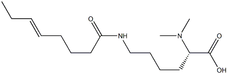 N6-(5-Octenoyl)-N2,N2-dimethyllysine Structure