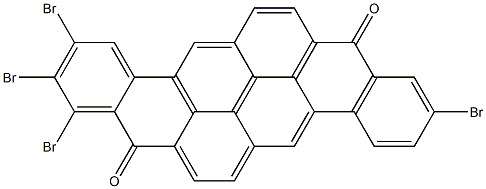 1,2,3,10-Tetrabromo-8,16-pyranthrenedione 구조식 이미지