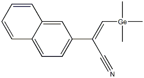 (Z)-2-(2-Naphtyl)-3-(trimethylgermyl)propenenitrile Structure