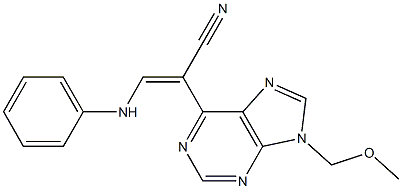 9-(Methoxymethyl)-6-[(E)-2-(phenylamino)-1-cyanoethenyl]-9H-purine 구조식 이미지