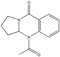 1,2,3,3a-Tetrahydro-4-acetylpyrrolo[2,1-b]quinazolin-9(4H)-one Structure