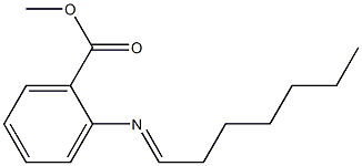 2-(Heptylideneamino)benzoic acid methyl ester Structure