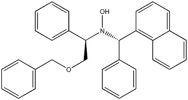 N-[(R)-2-Benzyloxy-1-phenylethyl]-N-[(S)-phenyl(1-naphthalenyl)methyl]hydroxylamine 구조식 이미지