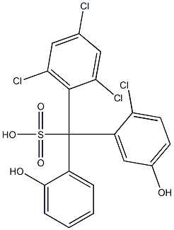 (2-Chloro-5-hydroxyphenyl)(2,4,6-trichlorophenyl)(2-hydroxyphenyl)methanesulfonic acid 구조식 이미지