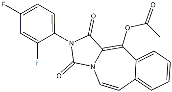 11-Acetyloxy-2-(2,4-difluorophenyl)-1H-imidazo[5,1-b][3]benzazepine-1,3(2H)-dione Structure