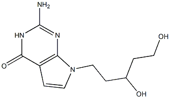 2-Amino-7-(3,5-dihydroxypentyl)-7H-pyrrolo[2,3-d]pyrimidin-4(3H)-one Structure