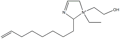 1-Ethyl-1-(2-hydroxyethyl)-2-(7-octenyl)-3-imidazoline-1-ium 구조식 이미지