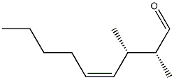 (2R,3S,4Z)-2,3-Dimethyl-4-nonen-1-al 구조식 이미지