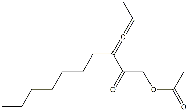 Acetic acid 3-(1-propenylidene)-2-oxodecyl ester Structure